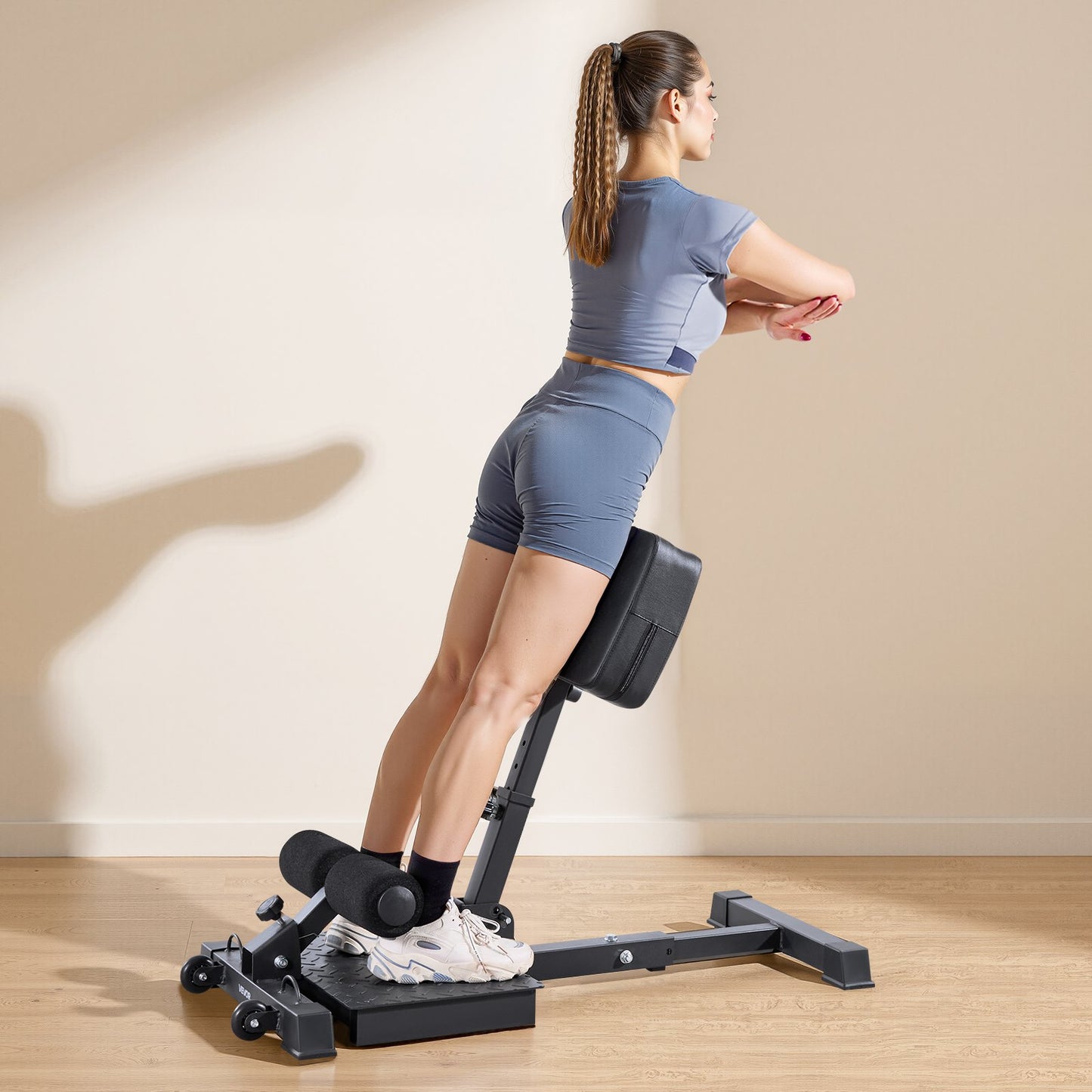 Sissy Squat Machine, Multi-Function Deep Sissy Squat Bench for Leg Muscle Training, Easy Setup & Foldable Core Waistline & Glute Workout Equipment, Leg Exercise Machine for Home Gym, Black