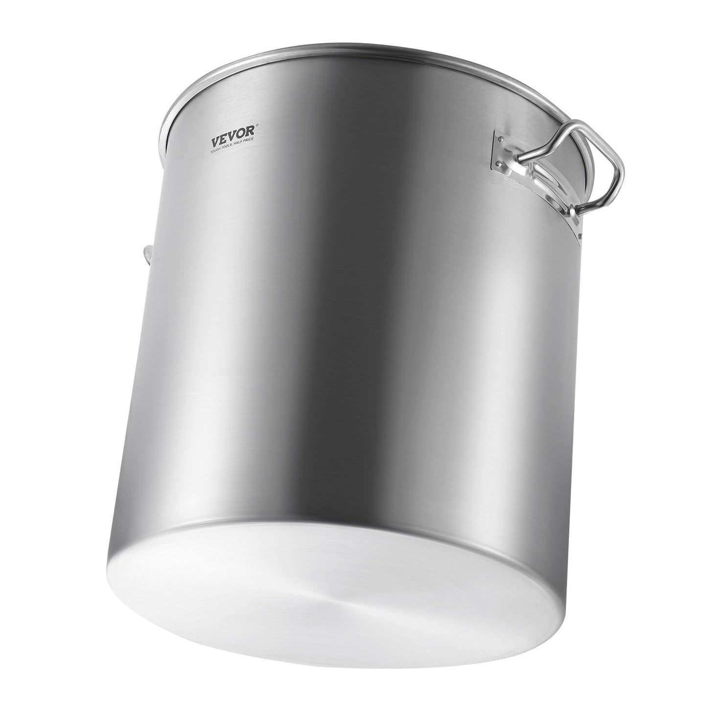 Stainless Steel Stockpot, 54L Large Cooking Pots, Cookware Sauce Pot with Basket, Lid, and Handle, Heavy Duty Commercial Grade Stock Pot, Sanding Treatment, for Large Groups Events Silver