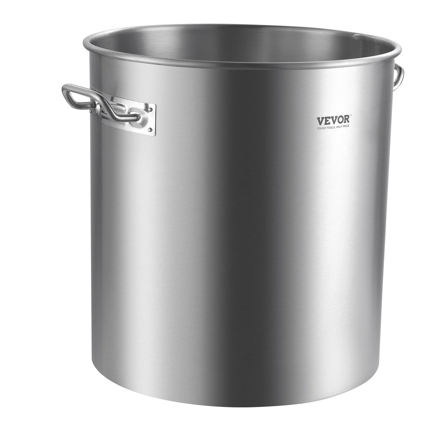 Stainless Steel Stockpot, 54L Large Cooking Pots, Cookware Sauce Pot with Basket, Lid, and Handle, Heavy Duty Commercial Grade Stock Pot, Sanding Treatment, for Large Groups Events Silver