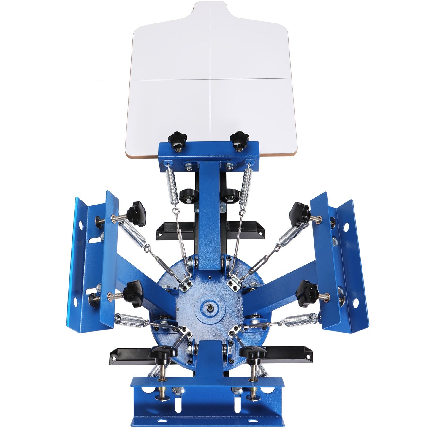 Screen Printing Machine, 4 Color 1 Station 360° Rotable Silk Screen Printing Press, 21.2x17.7in / 54x45cm Screen Printing Press, Double-layer Positioning Pallet for T-shirt DIY Printing