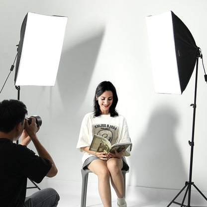 Softbox Lighting Kit 50x70 cm / 20x28 inch 45W 3000-6500K LED Bulbs for Shooting