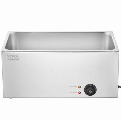 Commercial Food Warmer 18L Bain Marie 1200W Electric Buffet Warmer Steam Table Food Warmer Countertop Stainless Steel Food Warmer Wet or Dry Use for Parties, Catering and Restaurant