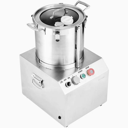 Food Processor & Vegetable Chopper, 15L Food-Grade Stainless Steel Food Processor Chopper with 2 Extra S-Curve Blades, Ideal for Chopping Vegetables, Fruit, Grains, Nuts