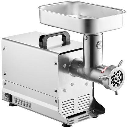 Meat Grinder, 5 Lbs/Min Capacity Electric Meat Grinders with Blade, Grinding Plate, Sausage Maker, Stainless Steel Commercial Meat Mincer for Kitchen Restaurant Butcher Store