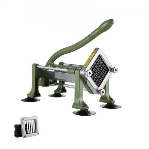 Kartoffelschneider mit 1/2-Zoll-Edelstahlklinge, manueller Kartoffelschneider mit Saugnäpfen, ideal für Kartoffeln, Pommes frites, Gurken, Gemüse und Karotten.