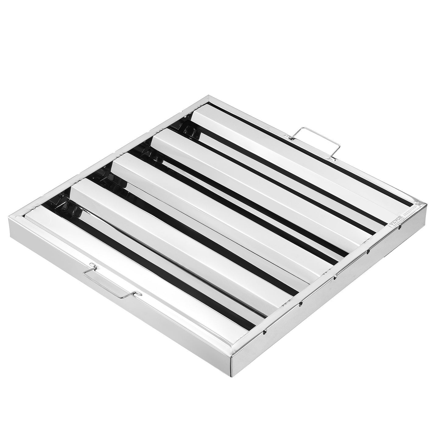 Commercial Hood Filter, 19.5W x 19.5H Inch Range Hood Filters, Stainless Steel Restaurant Range Hood Baffle Filter for Grease Rated Commercial Kitchen Exhaust Hoods, 4 Grooves, 1 Piece