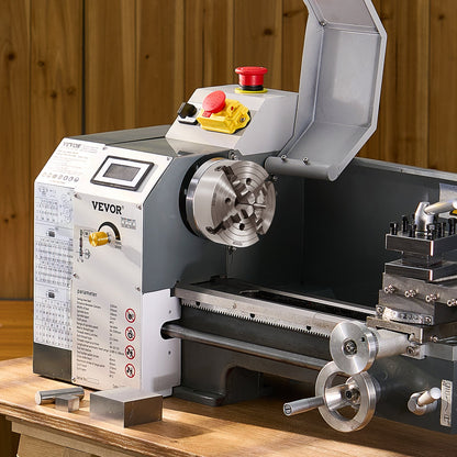 4-Jaw Lathe Chuck, 10 in (250 mm), Lathe Chuck, 0.6-9.84 in (15-250 mm) Clamping Range with T-key Fixing Screws Reversible Jaws, HT300 Cast Iron Material, Internal External for Wood Metal Lathe