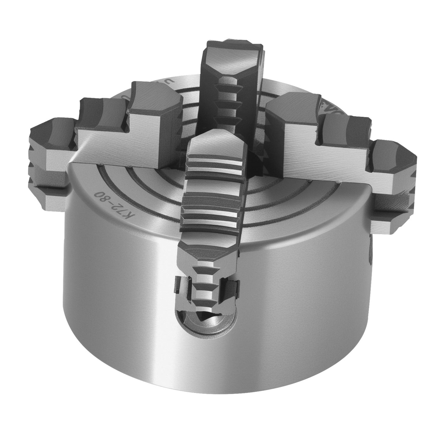 4-Jaw Lathe Chuck, 3 Inch (80 mm), 4-Jaw Chuck, 0.1-3.15 in (5-80 mm) Clamping Range with T-key Fixing Screws Reversible Jaws, HT300 Material, Internal External for Wood Metal Lathe