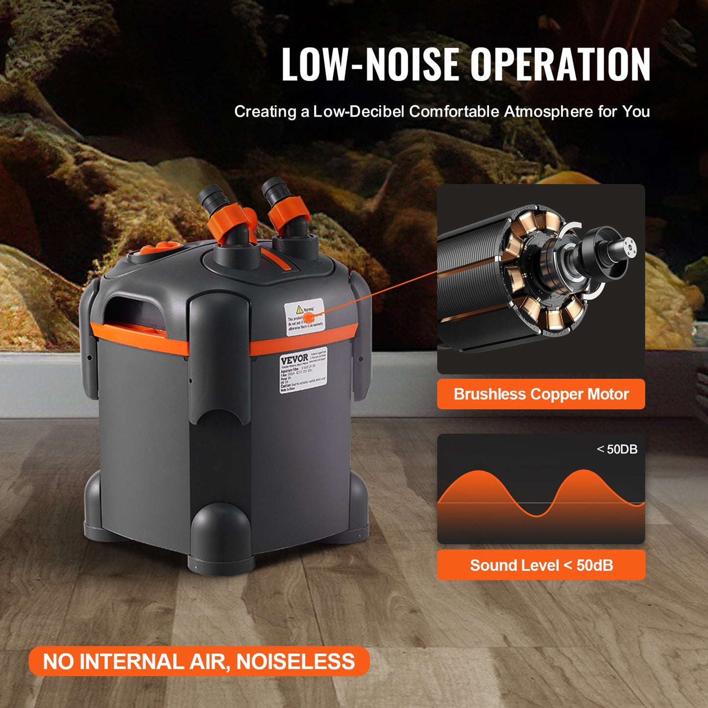 113.6 L Aquarium Canister Filter 8w UV Lamp Fish Tank Quiet