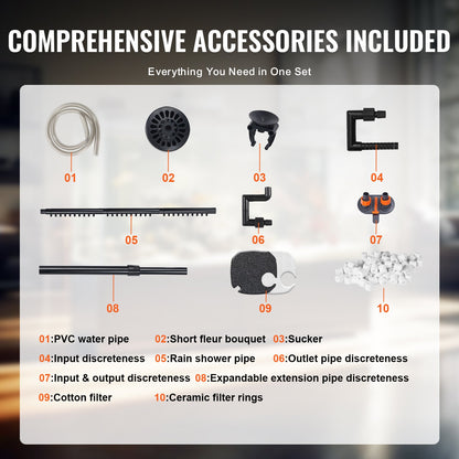 113.6 L Aquarium Canister Filter 8w UV Lamp Fish Tank Quiet