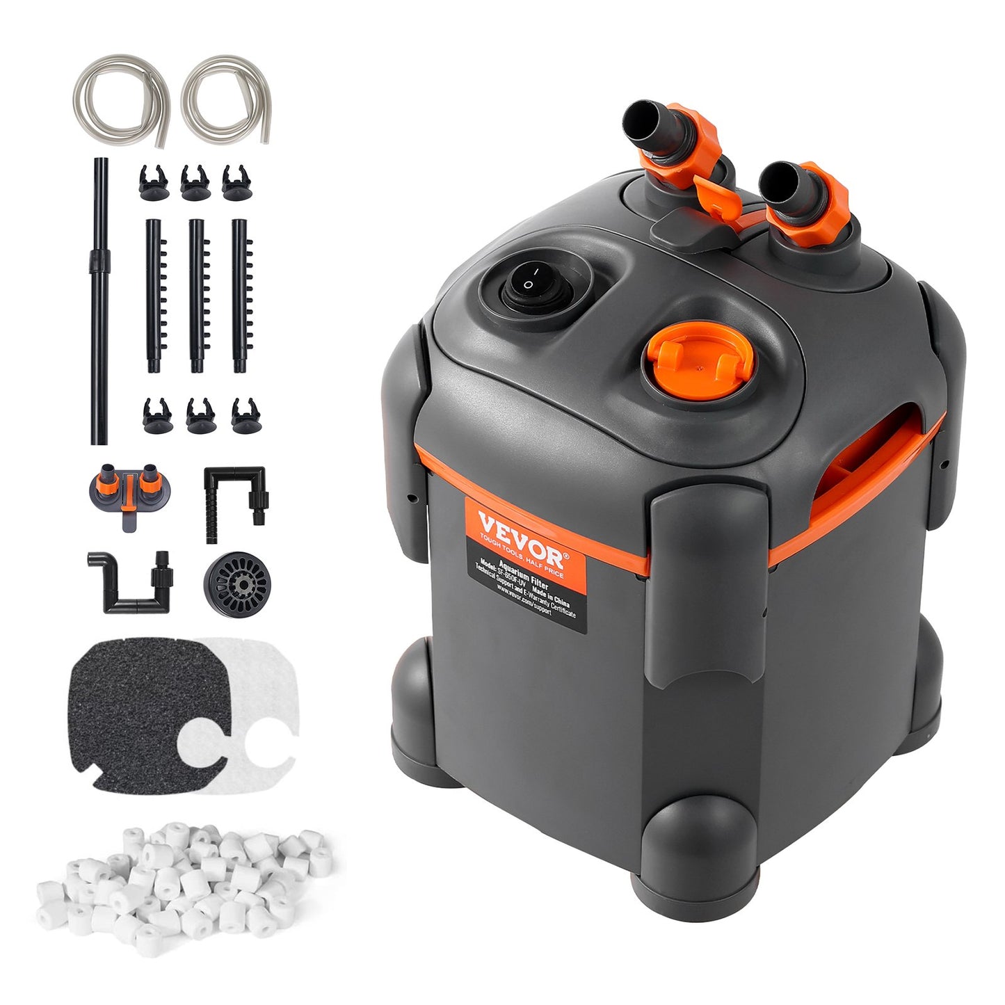 113.6 L Aquarium Canister Filter 8w UV Lamp Fish Tank Quiet