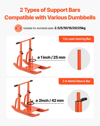 Weight Sled, Steel Power Sled, Fitness Training Sleds for Athletic Exercise Speed Improvement, Workout Equipment with Adjustable Height Handle, Compatible with 25/51 mm Weight Plates, Orange
