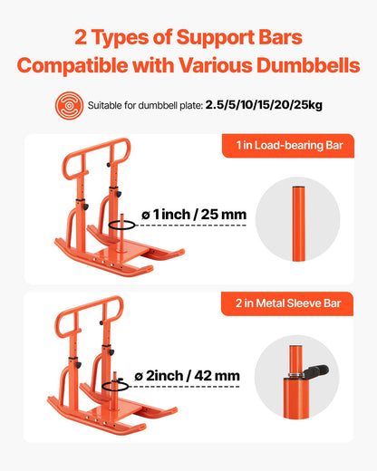Weight Sled, Steel Power Sled, Fitness Training Sleds for Athletic Exercise Speed Improvement, Workout Equipment with Adjustable Height Handle, Compatible with 25/51 mm Weight Plates, Orange