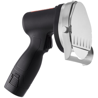 Electric Shawarma Knife, 80W Cordless Battery Professional Turkish Knife, Commercial Stainless Steel Gyro Cutter, Doner Kebab Meat Slicer with 2 Blades, Φ4"/100mm, 0-8mm Adjustable Thickness