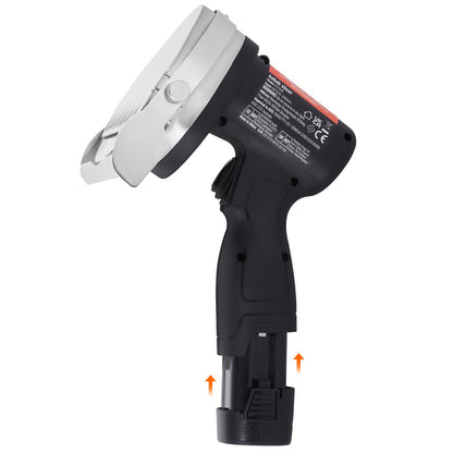 Electric Shawarma Knife, 80W Cordless Battery Professional Turkish Knife, Commercial Stainless Steel Gyro Cutter, Doner Kebab Meat Slicer with 2 Blades, Φ4"/100mm, 0-8mm Adjustable Thickness