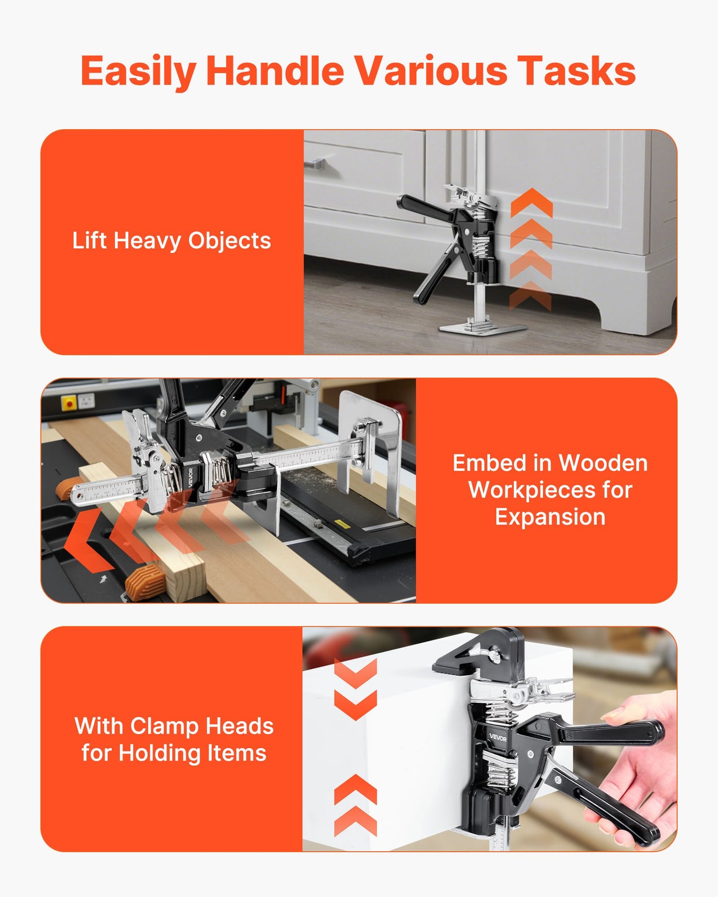 Arbeitssparender Armheber, 2 Stück, 200 kg Tragkraft, Hubhöhe bis zu 165 mm, Metall-Handheber mit Magnetwasserwaage, 2 Einstellmodi, für Türen, Fenster, Möbel, Holzbearbeitung, Schwarz