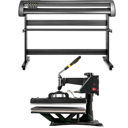 5 In1 Heat Press 38.1 x 38.1 cm Transfer Cap 134.6 cm Vinyl Cutter Plotter Cutting 3 Blades