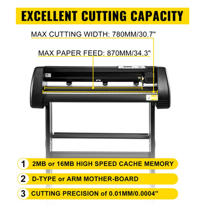 Digital Clamshell 15"x15" (38 X 38cm) Heat Transfer Press + 34 Inch Vinyl Cutter Machine Kit Software