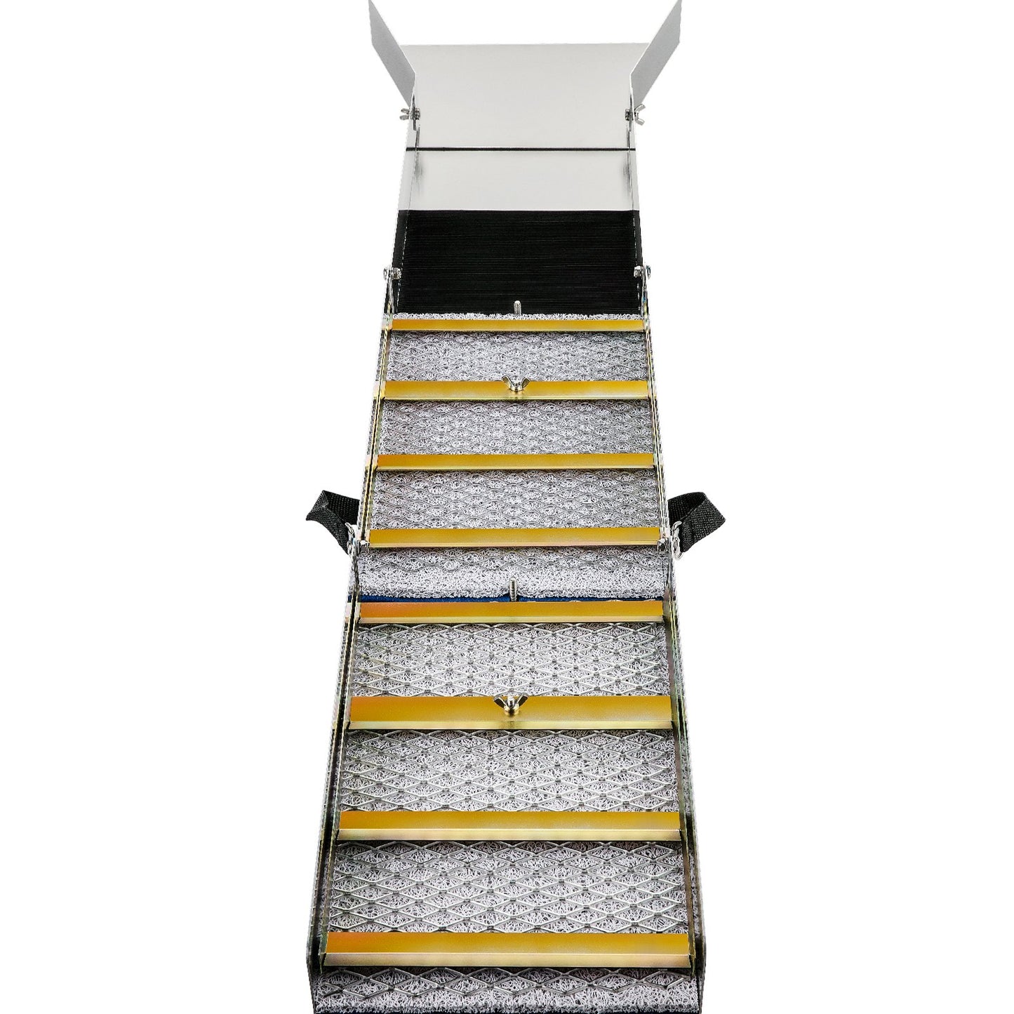 Faltbare Goldwaschrinne aus Aluminiumlegierung, kompakte 50-Zoll-Goldwaschrinne, leichte Goldwaschanlage, tragbare Goldwaschrinne mit Moos, Fluss, Bach, Goldwaschen, Prospektion, Baggern