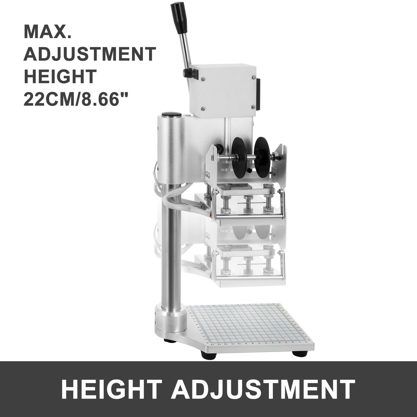 10x13cm Hot Foil Stamping Machine Leather Embossing Machine Bronzing Machine Hot Stamping Machine with Positioning Slider for PVC Leather Pu and Paper (10x13cm)