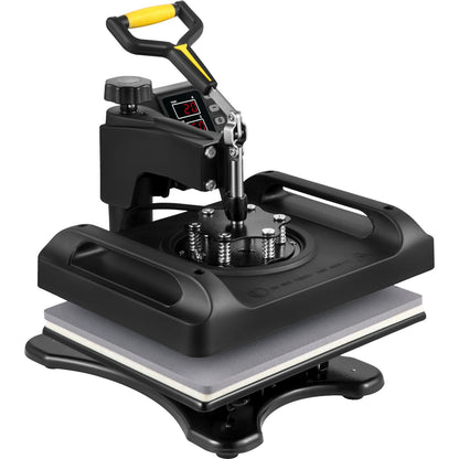 Heat Press Machine 12 x 15 Inch 6 In 1 Heat Press 360° Rotation Swing Away Heat Press 1000W Sublimation Machine 6 In 1 Black Shirt Printing Machine Dual-Tube Heating for DIY Mugs Cap T-Shirts
