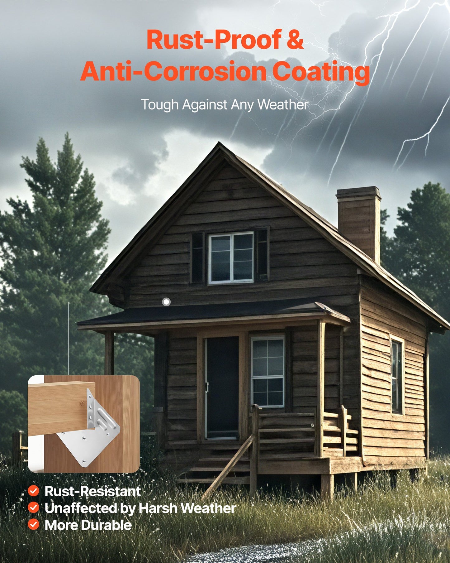 Hurricane Ties for Rafter, Inner Size 5.31x1.57x2.48 in / 135x40x63 mm, Heavy Duty Hurricane Straps, Heavy Duty Rafter Ties Brackets Joist Hangers for Roof Beam Wooden Construction, 25 Pcs