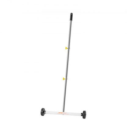 Magnetic Sweeper with Wheels, 43 cm, 4.5 kg Load Capacity, Lightweight Magnetic Pickup Sweeper with Adjustable Handle, Pick Up Nails and Screws, Easy Cleanup for Garages, Roofing Projects