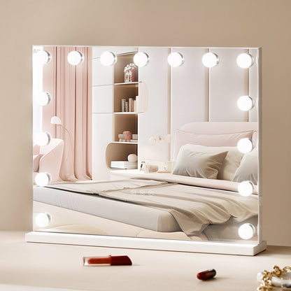 Hollywood Vanity Mirror With Lights w/ USB Desktop Wall-mount 58x46 cm