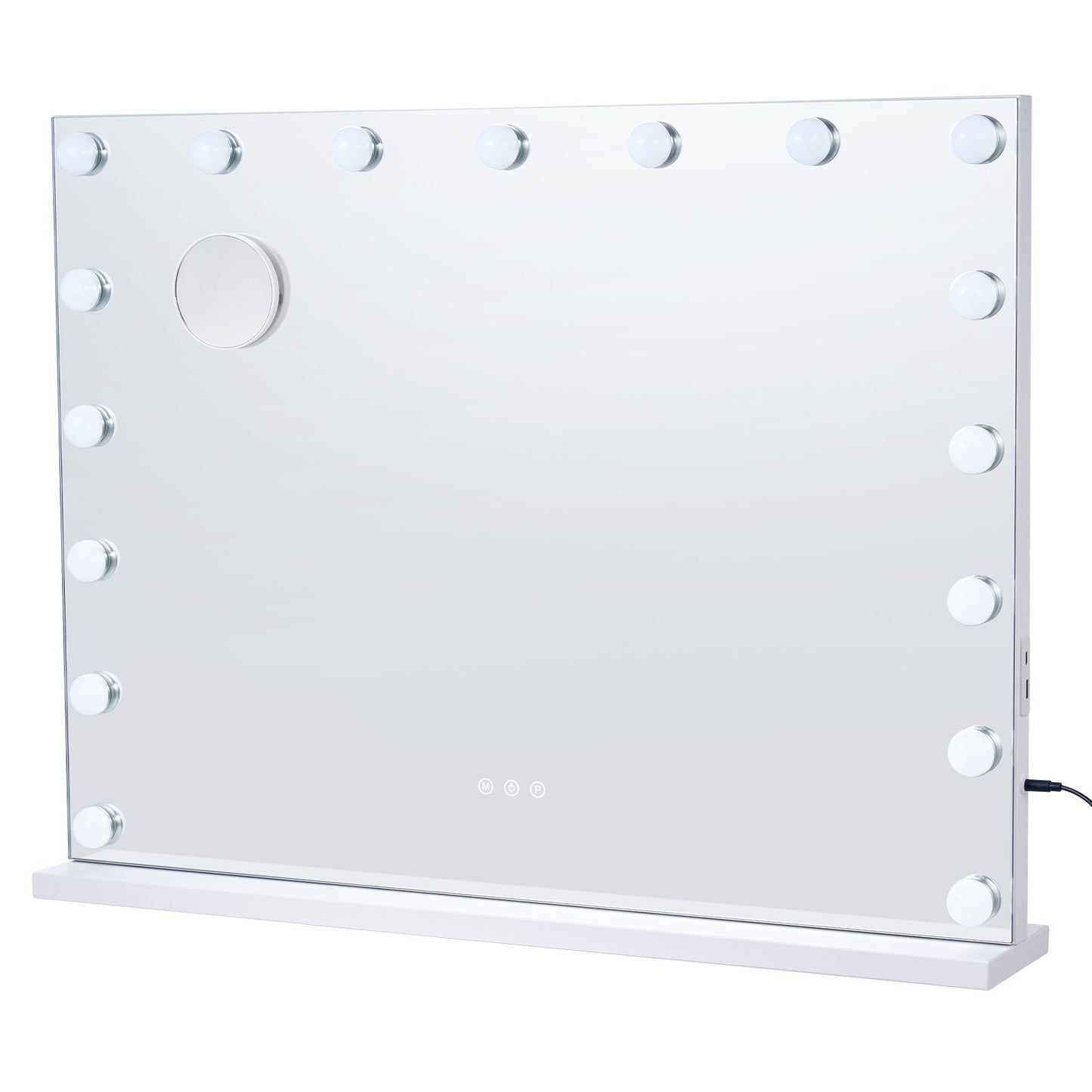 Hollywood Vanity Mirror With Lights w/ USB Type C Desktop Wallmount 59.9 cm