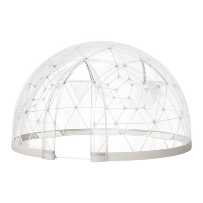Garden Dome Igloo, 3.6 x 2.2 m Outdoor Clear Bubble Tent for 4-7 Person, Weatherproof Geodesic Dome Greenhouse with Window, PVC Igloo Tent for Backyard Patios Camping Party Wedding