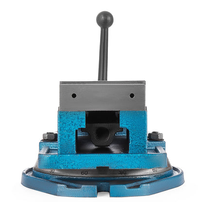Precision Milling Machine Vise 4 Inch Accu Lock Swivel Base Clamping Vise 360 Degrees Scale Bench Vice Clamp 100mm Width for Milling Drilling Machine Precision Parts Finishing