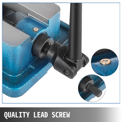 Precision Milling Machine Vise 4 Inch Accu Lock Swivel Base Clamping Vise 360 Degrees Scale Bench Vice Clamp 100mm Width for Milling Drilling Machine Precision Parts Finishing