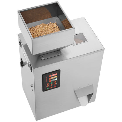 Pulverabfüllmaschine, 0,022–1,1 lbs/10–500 g, automatische intelligente Partikelwiege- und Abfüllmaschine, Flaschen- und Beutelabfüller, Partikelspender für Tee, Samen, Getreide, Mehl, Bohnen und Glitzer