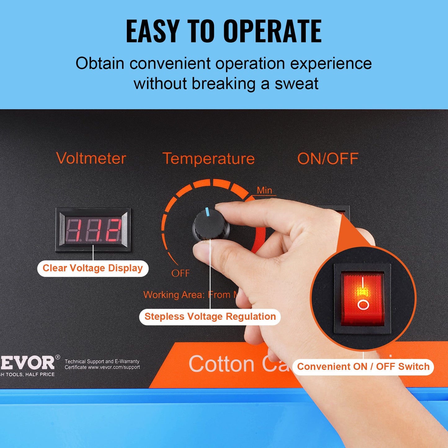 Electric Cotton Candy Machine, 1000W Candy Floss Maker, Commercial Cotton Candy Machine with Stainless Steel Bowl, and Sugar Scoop, Perfect for Home Kids Birthday, Family Party (Blue)