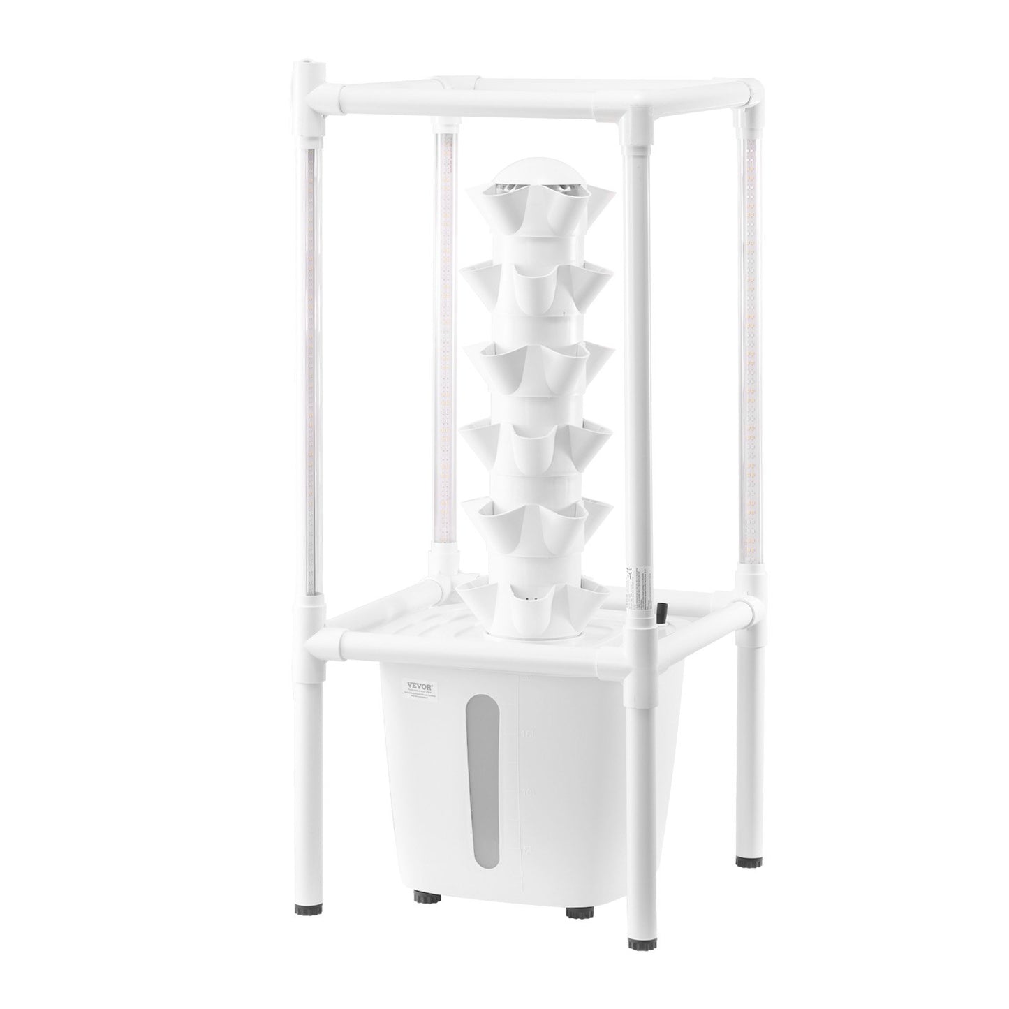 Hydroponic Growing System with Grow Light, 30 Pods Vertical 6 Tiers Hydroponic Tower, Home Hydronic Garden with Water Pump, Plants Germination Kit for Indoor Herbs, Fruits and Vegetables