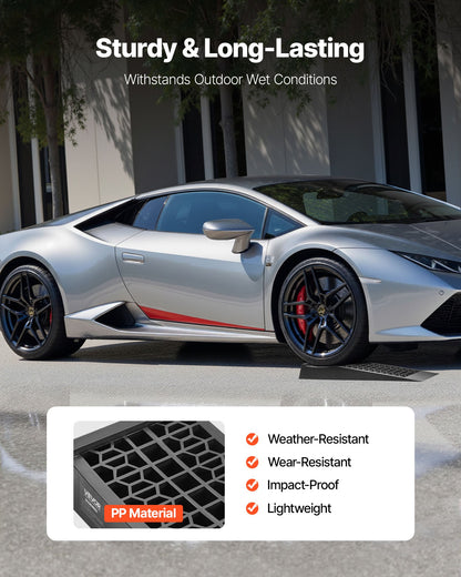 Car Ramps, 2 PCS 9072 kg GVW Capacity, 65 mm Lift Height, Portable Low Profile Car Service Ramps for Home Garage Maintenance & Oil Changes, Heavy Duty for Low Chassis Vehicle & Support Jack