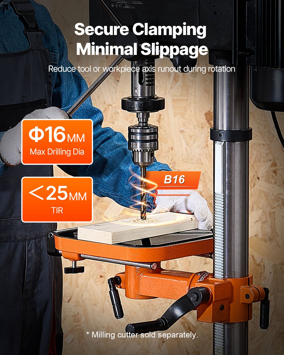 304.8 mm Benchtop Drill Press, 750W, 340-2200 RPM Variable Speed Bench Drill Press, with 0-45° Tilting Worktable, LED Work Light, X-ray Positioning, Tabletop Drilling Machine for Wood Metal