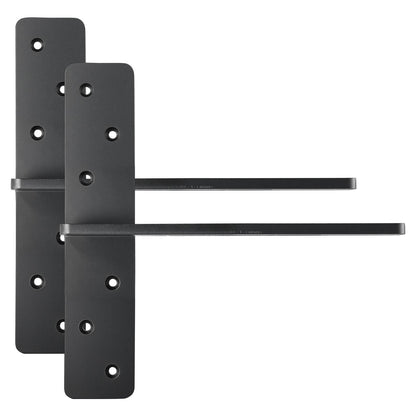 T Shelf Brackets 2 Pcs, 200 lbs/90 kg Weight Capacity, 12x2.89x12 in / 304.8x73.5x304.8 mm, Solid Steel Heavy Duty Brackets for Shelves, Countertop Support Floating Bracket Hardware with Screws