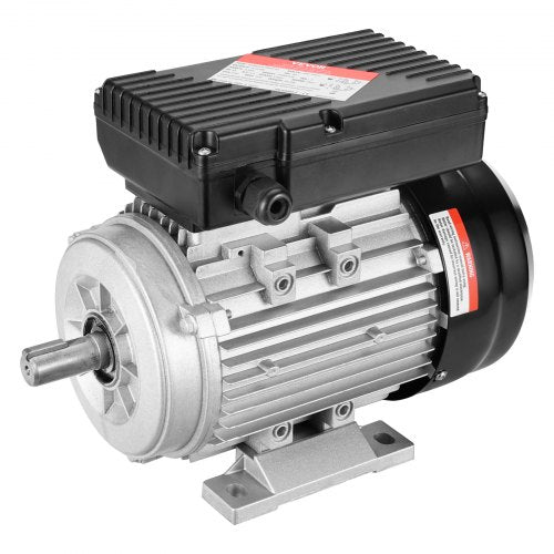 0.75KW Electric Motor 1400 rpm, AC 220~240V 5.45A, 80, B3 Frame, Air Compressor Motor Single Phase, 19mm Keyed Shaft, CW/CCW Rotation for Agricultural Machinery and General Equipment
