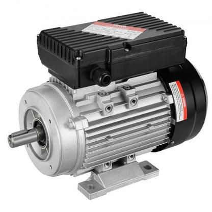 0.75KW Electric Motor 1400 rpm, AC 220~240V 5.45A, 80, B34 Frame, Air Compressor Motor Single Phase, 19mm Keyed Shaft, CW/CCW Rotation for Agricultural Machinery and General Equipment