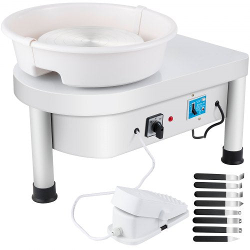 Pottery Wheel 25CM Pottery Forming Machine 280W Electric Pottery Wheel with Foot Pedal and Detachable Basin Shaping Tool Set for Ceramics Clay Craft DIY Clay