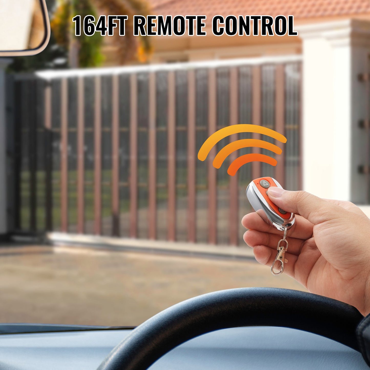 Sliding Gate Opener Remote, 40 Meters Range, 4-Button Automatic Gate Opener Remote, Remotes for Garage Door Openers, Multi-Code Electric Rolling Driveway-Gate Closer Smart Key Security Kit