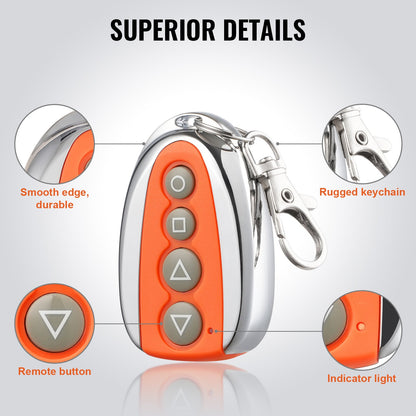 Sliding Gate Opener Remote, 40 Meters Range, 4-Button Automatic Gate Opener Remote, Remotes for Garage Door Openers, Multi-Code Electric Rolling Driveway-Gate Closer Smart Key Security Kit