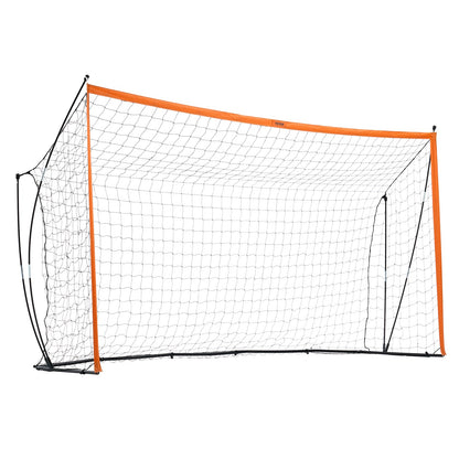 Portable Soccer Goal, 12x6 ft Adults Kids Backyard Soccer Net, Large Practice Soccer Net, Steel Fiberglass Structure Training Goal Set, All-Weather Outdoor Soccer Goals with Carry Bag, Orange