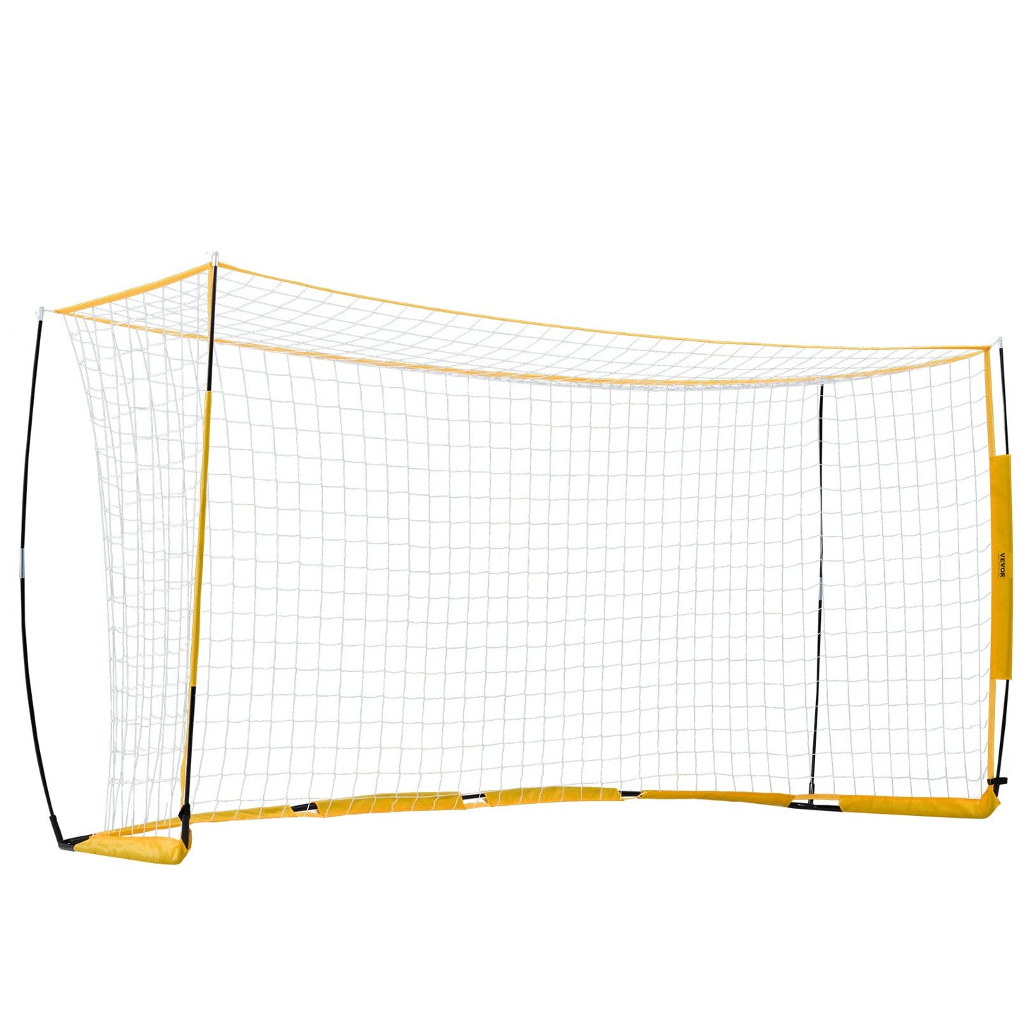 Portable Soccer Goal, 12x6 ft Adults Kids Backyard Soccer Net, Large Practice Soccer Net, Steel Fiberglass Structure Training Goal Set, All-Weather Outdoor Soccer Goals with Carry Bag, Yellow