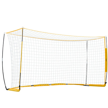 Portable Soccer Goal, 12x6 ft Adults Kids Backyard Soccer Net, Large Practice Soccer Net, Steel Fiberglass Structure Training Goal Set, All-Weather Outdoor Soccer Goals with Carry Bag, Yellow