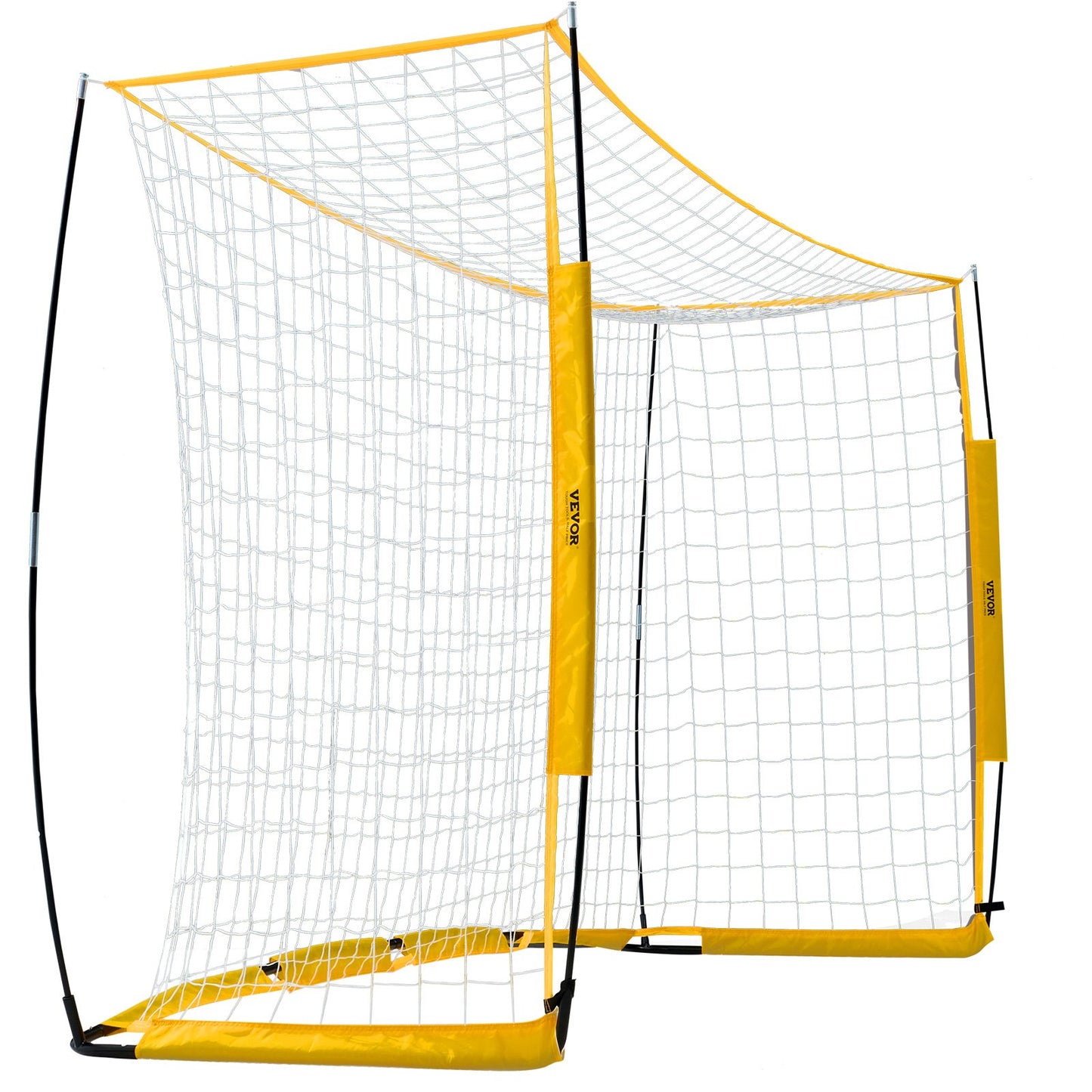 Portable Soccer Goal, 12x6 ft Adults Kids Backyard Soccer Net, Large Practice Soccer Net, Steel Fiberglass Structure Training Goal Set, All-Weather Outdoor Soccer Goals with Carry Bag, Yellow