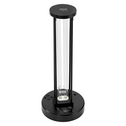 UV-Lampe, 36-W-Ultraviolettlampe mit Ozonreiniger, UVC-Lampe mit 3-stufigem Timer (30/60/120 Minuten) und Fernbedienung, für Räume bis zu 37 m², UVO-Lampen für Wohnzimmer, Schlafzimmer, Hotel, Schule