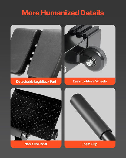 Roman Chair Hyperextension Bench, 350 lbs Adjustable Extension Machine, Multi-Function Exercise Equipment for Glute, Hamstring, Lower Back, and Ab Workout, Fitness Weight Bench for Home Gym