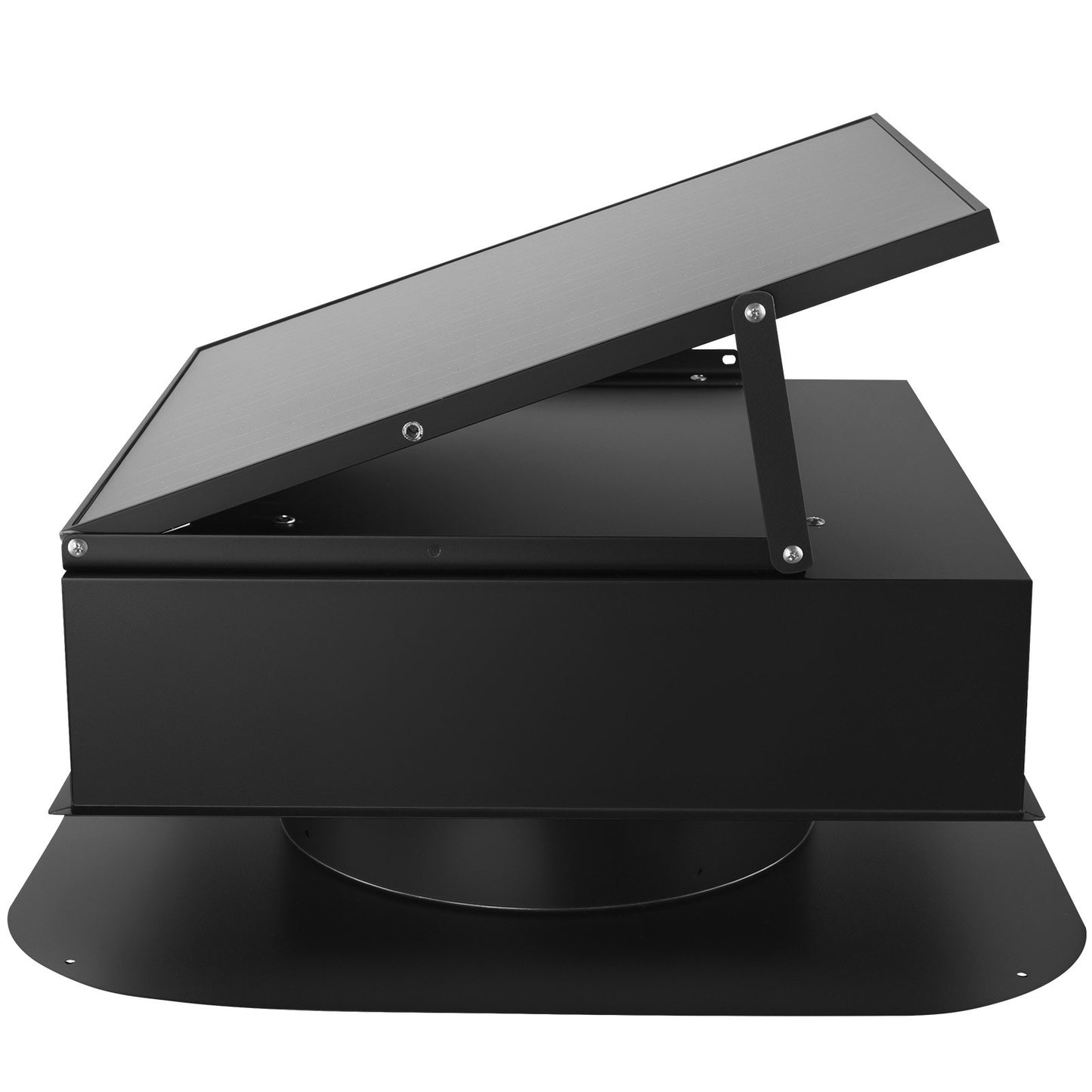 Roof Attic Exhaust Fan, 35W Smart Solar Roof Ventilation Fan Auto Temperature Control, 2400 CFM Airflow Built-in Brushless DC Motor for Cooling and Dehumidification, No Remote